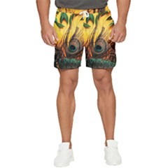 Art Paint Landscape Mountain Men s Runner Shorts by Cemarart