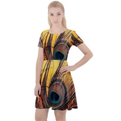 Oceans Stunning Painting Sunset Scenery Wave Paradise Beache Mountains Cap Sleeve Velour Dress 