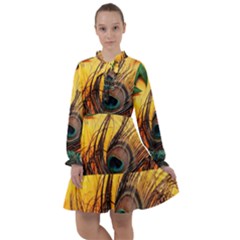 Oceans Stunning Painting Sunset Scenery Wave Paradise Beache Mountains All Frills Chiffon Dress by Cemarart