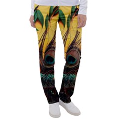 Oceans Stunning Painting Sunset Scenery Wave Paradise Beache Mountains Women s Casual Pants by Cemarart