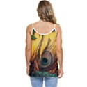 Oceans Stunning Painting Sunset Scenery Wave Paradise Beache Mountains Casual Spaghetti Strap Chiffon Top View4