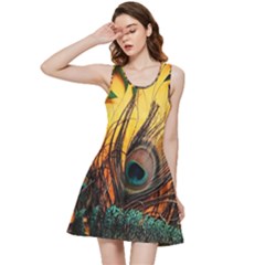 Sunset Illustration Water Night Sun Landscape Grass Clouds Painting Digital Art Drawing Inside Out Racerback Dress by Cemarart