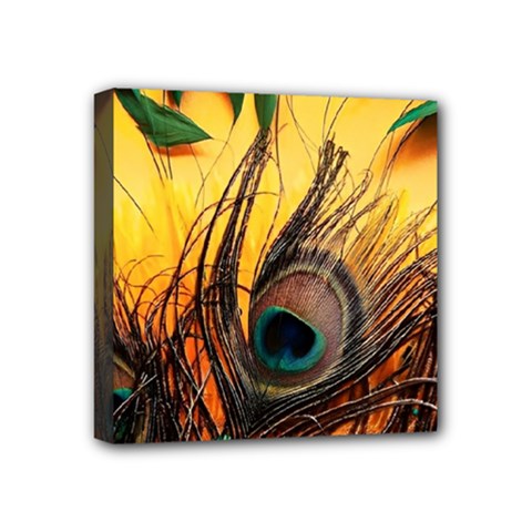 City Lights Sky Landmark Painting Mini Canvas 4  X 4  (stretched) by Cemarart