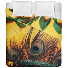 City Lights Sky Landmark Painting Duvet Cover Double Side (california King Size) by Cemarart