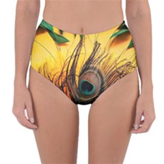 City Lights Sky Landmark Painting Reversible High-waist Bikini Bottoms by Cemarart