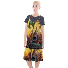 City Lights Sky Landmark Painting Camis Fishtail Dress by Cemarart