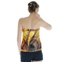 Forest Owl Art Snow Winter Strapless Top View2