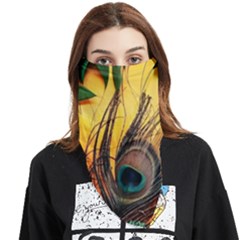 City Lights Sky Landmark Painting Face Covering Bandana (triangle) by Cemarart