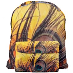 Forest Owl Art Snow Winter Giant Full Print Backpack by Cemarart