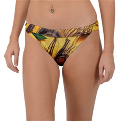 Landscape Bright Scenery Drawing Rivers Blue Lovely Band Bikini Bottoms by Cemarart