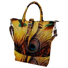 Landscape Bright Scenery Drawing Rivers Blue Lovely Buckle Top Tote Bag by Cemarart