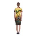 Asian Retro Vintage Art Korea China Japan Classic Short Sleeve Midi Dress View2