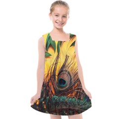 Asian Retro Vintage Art Korea China Japan Kids  Cross Back Dress by Cemarart