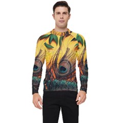 Forest Trees Snow Landscape Art Men s Long Sleeve Rash Guard by Cemarart