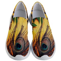 Peacock Feather Native Women s Lightweight Slip Ons by Cemarart