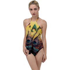 Peacock Feather Native Go With The Flow One Piece Swimsuit