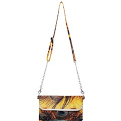 Peacock Feather Native Mini Crossbody Handbag