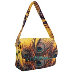 Peacock Feather Native Courier Bag by Cemarart