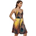 Peacock Feather Native V-Neck Pocket Summer Dress  View2