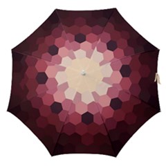 Hexagon Valentine Valentines Straight Umbrellas by Grandong