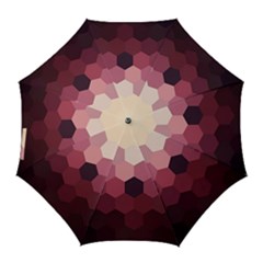 Hexagon Valentine Valentines Golf Umbrellas by Grandong