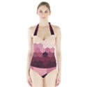 Hexagon Valentine Valentines Halter Swimsuit View1