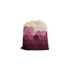 Hexagon Valentine Valentines Drawstring Pouch (xs) by Grandong