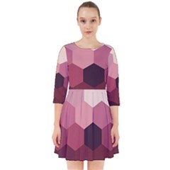 Hexagon Valentine Valentines Smock Dress by Grandong