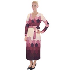 Hexagon Valentine Valentines Velvet Maxi Wrap Dress by Grandong