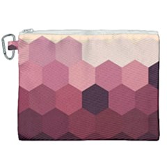 Hexagon Valentine Valentines Canvas Cosmetic Bag (xxl) by Grandong