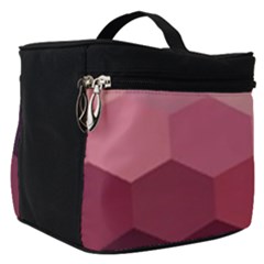 Hexagon Valentine Valentines Make Up Travel Bag (small) by Grandong