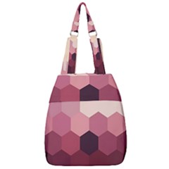 Hexagon Valentine Valentines Center Zip Backpack by Grandong