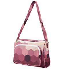 Hexagon Valentine Valentines Front Pocket Crossbody Bag by Grandong