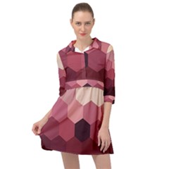 Hexagon Valentine Valentines Mini Skater Shirt Dress by Grandong