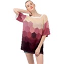 Hexagon Valentine Valentines Oversized Chiffon Top View1