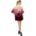 Hexagon Valentine Valentines Oversized Chiffon Top View2