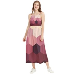 Hexagon Valentine Valentines Boho Sleeveless Summer Dress by Grandong