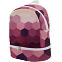 Hexagon Valentine Valentines Zip Bottom Backpack View1