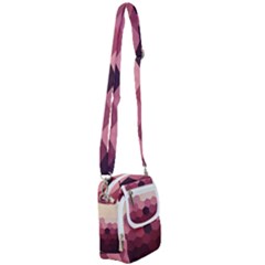 Flower Power Hippie Boho Love Peace Text Pink Pop Art Spirit Shoulder Strap Belt Bag by Grandong