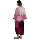 Hexagon Valentine Valentines Maxi Satin Kimono View2