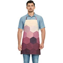 Hexagon Valentine Valentines Kitchen Apron by Grandong