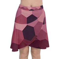 Flower Power Hippie Boho Love Peace Text Pink Pop Art Spirit Chiffon Wrap Front Skirt by Grandong