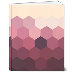 Hexagon Valentine Valentines 8  X 10  Softcover Notebook by Grandong