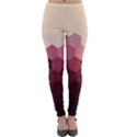 Flower Power Hippie Boho Love Peace Text Pink Pop Art Spirit Lightweight Velour Leggings View1