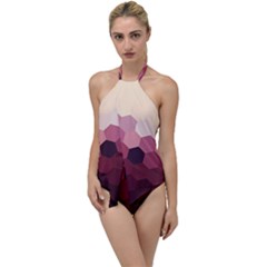 Flower Power Hippie Boho Love Peace Text Pink Pop Art Spirit Go With The Flow One Piece Swimsuit by Grandong