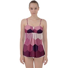 Pink Roses Flowers Love Nature Babydoll Tankini Top by Grandong