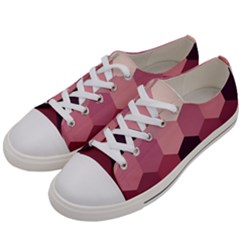 Pink Roses Flowers Love Nature Women s Low Top Canvas Sneakers by Grandong