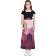 Pink Roses Flowers Love Nature Kids  Flared Maxi Skirt by Grandong