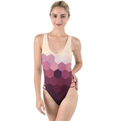 Pink Roses Flowers Love Nature High Leg Strappy Swimsuit by Grandong