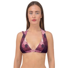 Pink Roses Flowers Love Nature Double Strap Halter Bikini Top by Grandong